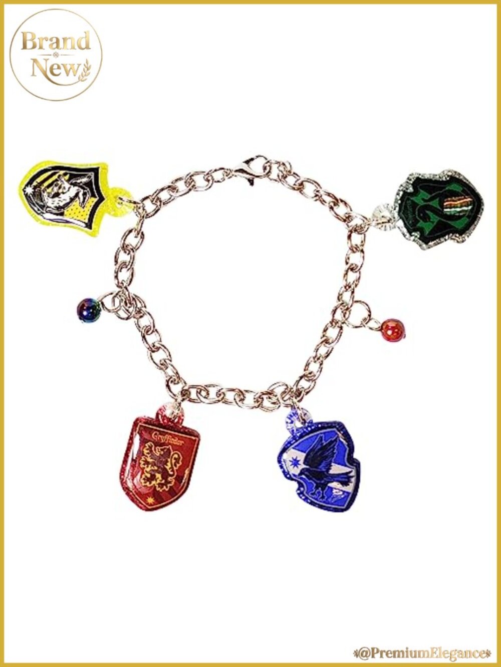 Harry Potter Charm Bracelet for Kids 7 Inch with 4 Charms